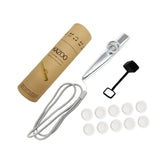 Maxbell Kids Kazoo Flute Beginner Birthday Music Classes Daily Practice with Lanyard Silver
