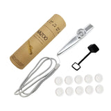 Maxbell Kids Kazoo Flute Beginner Birthday Music Classes Daily Practice with Lanyard Silver