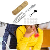 Maxbell Kids Kazoo Flute Beginner Birthday Music Classes Daily Practice with Lanyard Silver