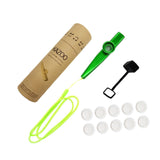 Maxbell Kids Kazoo Flute Beginner Birthday Music Classes Daily Practice with Lanyard Green