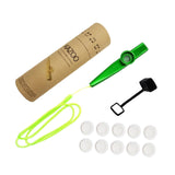 Maxbell Kids Kazoo Flute Beginner Birthday Music Classes Daily Practice with Lanyard Green