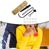 Maxbell Kids Kazoo Flute Beginner Birthday Music Classes Daily Practice with Lanyard Black