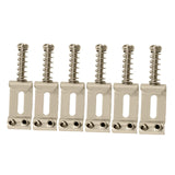 Maxbell 6x Guitar Saddles Instrument Repair Parts 35mm Replacement Easy Installation Silver