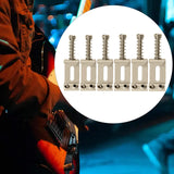 Maxbell 6x Guitar Saddles Instrument Repair Parts 35mm Replacement Easy Installation Silver