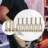 Maxbell 6x Guitar Saddles Instrument Repair Parts 35mm Replacement Easy Installation Silver