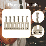 Maxbell 6x Guitar Saddles Instrument Repair Parts 35mm Replacement Easy Installation Silver