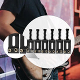 Maxbell 6x Guitar Saddles Instrument Repair Parts 35mm Replacement Easy Installation Black