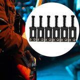 Maxbell 6x Guitar Saddles Instrument Repair Parts 35mm Replacement Easy Installation Black