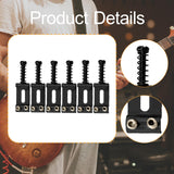 Maxbell 6x Guitar Saddles Instrument Repair Parts 35mm Replacement Easy Installation Black