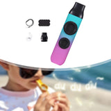 Maxbell Kazoo Double Hole Musical Instrument for Hikes Picnic Backpacking Adventures pink cyan