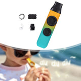 Maxbell Kazoo Double Hole Musical Instrument for Hikes Picnic Backpacking Adventures cyan orange