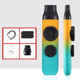 Maxbell Kazoo Double Hole Musical Instrument for Hikes Picnic Backpacking Adventures cyan orange