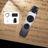 Maxbell Kazoo Double Hole Musical Instrument for Hikes Picnic Backpacking Adventures gray white