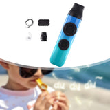 Maxbell Kazoo Flute Double Hole Musical Toy for Backpacking Adventures Hikes Travels cyan bue