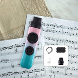 Maxbell Kazoo Flute Double Hole Musical Toy for Backpacking Adventures Hikes Travels cyan pink