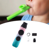 Maxbell Kazoo Flute Double Hole Musical Toy for Backpacking Adventures Hikes Travels cyan pink