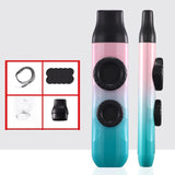 Maxbell Kazoo Flute Double Hole Musical Toy for Backpacking Adventures Hikes Travels cyan pink