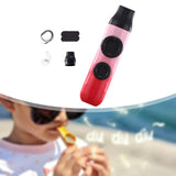 Maxbell Kazoo Flute Double Hole Musical Toy for Backpacking Adventures Hikes Travels red pink