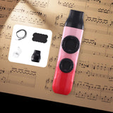 Maxbell Kazoo Flute Double Hole Musical Toy for Backpacking Adventures Hikes Travels red pink