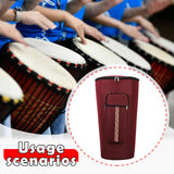 Maxbell Djembe Bag Anti Collision Adjustable Shoulder Straps African Drum Carry Case Red 10 inch