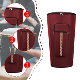 Maxbell Djembe Bag Anti Collision Adjustable Shoulder Straps African Drum Carry Case Red 12 inch