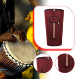 Maxbell Djembe Bag Anti Collision Adjustable Shoulder Straps African Drum Carry Case Red 12 inch
