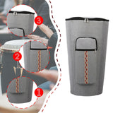 Maxbell Djembe Bag Anti Collision Adjustable Shoulder Straps African Drum Carry Case Gray 12 inch