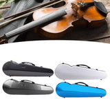 Maxbell Violin Hard Case Carbon Fiber Gifts Portable Carrying Bag for Outdoor Travel black