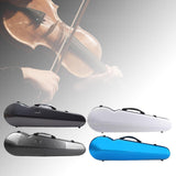 Maxbell Violin Hard Case Carbon Fiber Gifts Portable Carrying Bag for Outdoor Travel black