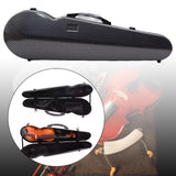 Maxbell Violin Hard Case Carbon Fiber Gifts Portable Carrying Bag for Outdoor Travel black