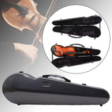 Maxbell Violin Hard Case Carbon Fiber Gifts Portable Carrying Bag for Outdoor Travel black
