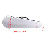 Maxbell Violin Hard Case Carbon Fiber Gifts Portable Carrying Bag for Outdoor Travel white