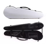 Maxbell Violin Hard Case Carbon Fiber Gifts Portable Carrying Bag for Outdoor Travel white