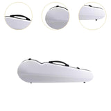 Maxbell Violin Hard Case Carbon Fiber Gifts Portable Carrying Bag for Outdoor Travel white