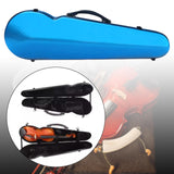 Maxbell Violin Hard Case Carbon Fiber Gifts Portable Carrying Bag for Outdoor Travel blue