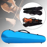 Maxbell Violin Hard Case Carbon Fiber Gifts Portable Carrying Bag for Outdoor Travel blue