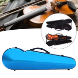 Maxbell Violin Hard Case Carbon Fiber Gifts Portable Carrying Bag for Outdoor Travel blue