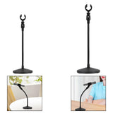 Maxbell Gooseneck Desktop Microphone Stand with Round Base for Singing Gaming Office 13cmx25cm