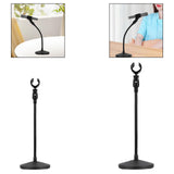 Maxbell Gooseneck Desktop Microphone Stand with Round Base for Singing Gaming Office 13cmx25cm