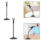 Maxbell Gooseneck Desktop Microphone Stand with Round Base for Singing Gaming Office 13cmx25cm