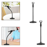 Maxbell Gooseneck Desktop Microphone Stand with Round Base for Singing Gaming Office 13cmx25cm