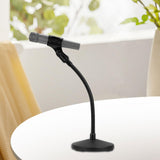 Maxbell Gooseneck Desktop Microphone Stand with Round Base for Singing Gaming Office 13cmx25cm