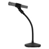 Maxbell Gooseneck Desktop Microphone Stand with Round Base for Singing Gaming Office 14cmx40cm