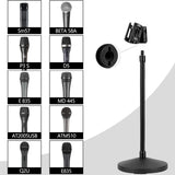 Maxbell Gooseneck Desktop Microphone Stand with Round Base for Singing Gaming Office 14cmx40cm