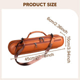 Maxbell Trave Flute Case Exterior Pocket Wear Resistant Handheld with Shoulder Strap brown