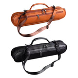 Maxbell Trave Flute Case Exterior Pocket Wear Resistant Handheld with Shoulder Strap brown