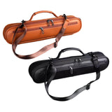 Maxbell Trave Flute Case Exterior Pocket Wear Resistant Handheld with Shoulder Strap brown