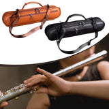 Maxbell Trave Flute Case Exterior Pocket Wear Resistant Handheld with Shoulder Strap brown