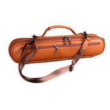 Maxbell Trave Flute Case Exterior Pocket Wear Resistant Handheld with Shoulder Strap brown
