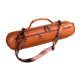 Maxbell Trave Flute Case Exterior Pocket Wear Resistant Handheld with Shoulder Strap brown